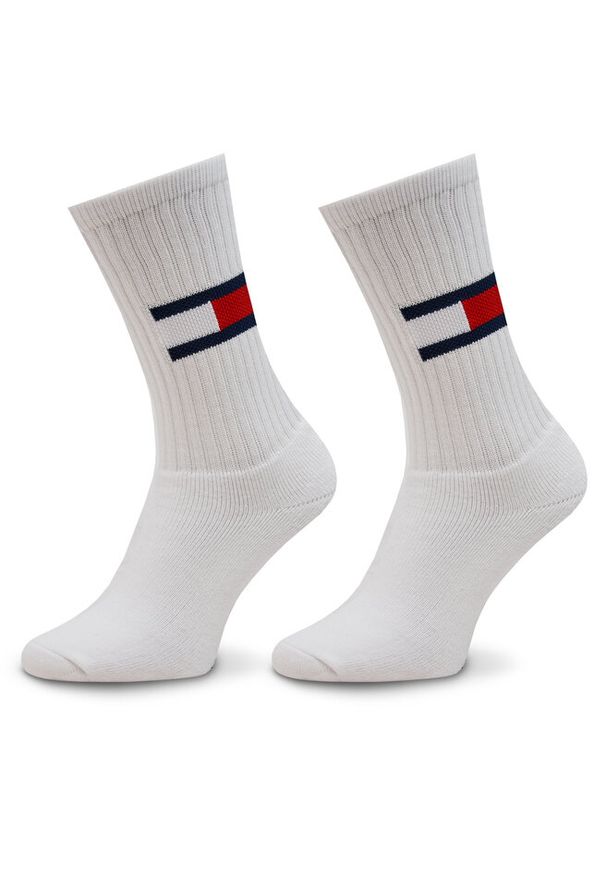 Skarpety długie Tommy Jeans. Kolor: biały