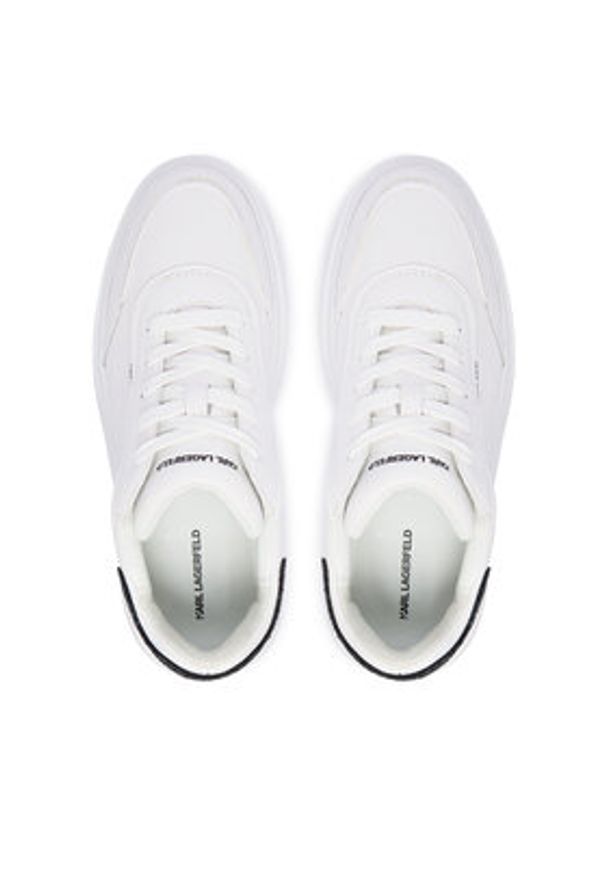 Karl Lagerfeld - KARL LAGERFELD Sneakersy KL66559 Biały. Kolor: biały. Materiał: skóra