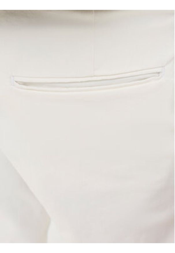 Jack & Jones Chinosy Kane 12268490 Écru Relaxed Fit. Kolor: kremowy. Materiał: bawełna