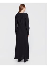 Sisley Sukienka koszulowa 4B5FLV01P Czarny Regular Fit. Kolor: czarny. Materiał: wiskoza. Typ sukienki: koszulowe #5