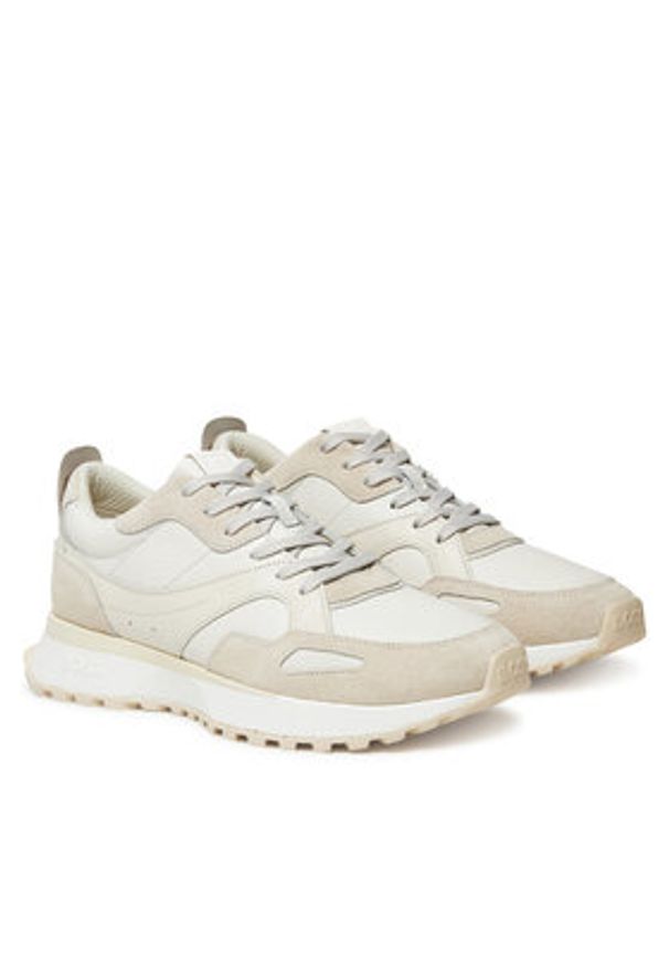 BOSS Sneakersy Jonah 50548782 Beżowy. Kolor: beżowy. Materiał: skóra