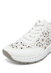 Rieker Sneakersy N6506-80 Biały. Kolor: biały. Materiał: skóra #6