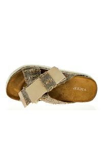 Inna - Klapki na platformie z plecionką beżowe Vices. Kolor: beżowy. Materiał: materiał. Obcas: na platformie. Styl: wakacyjny #3