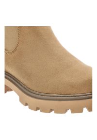 Big-Star - Beżowe Sztyblety Big Star Ocieplane Obuwie Damskie. Kolor: beżowy. Materiał: futro, guma, syntetyk, materiał. Szerokość cholewki: normalna. Sezon: jesień #8