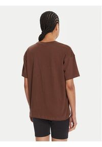 Reebok T-Shirt RK25315CCW Brązowy Regular Fit. Kolor: brązowy. Materiał: bawełna #5