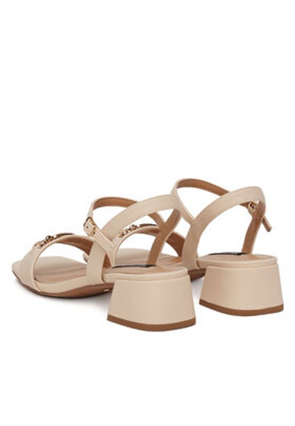 Nine West Sandały R23SS00452 Beżowy. Kolor: beżowy. Materiał: materiał, syntetyk