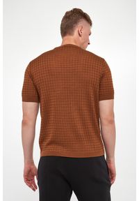 Emporio Armani - T-shirt męski dzianinowy z wełną EMPORIO ARMANI. Materiał: dzianina, wełna #3