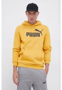 Puma - Bluza. Kolor: żółty. Materiał: materiał. Wzór: nadruk #1