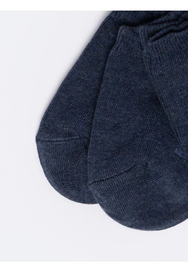 Big-Star - Stopki unisex bawełniane trójpak granatowe Cole 402. Kolor: niebieski. Materiał: bawełna