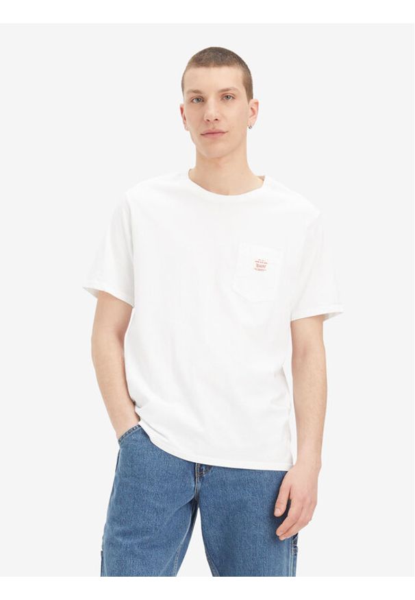 Levi's® T-Shirt Workwear A5850-0005 Biały Loose Fit. Kolor: biały. Materiał: bawełna