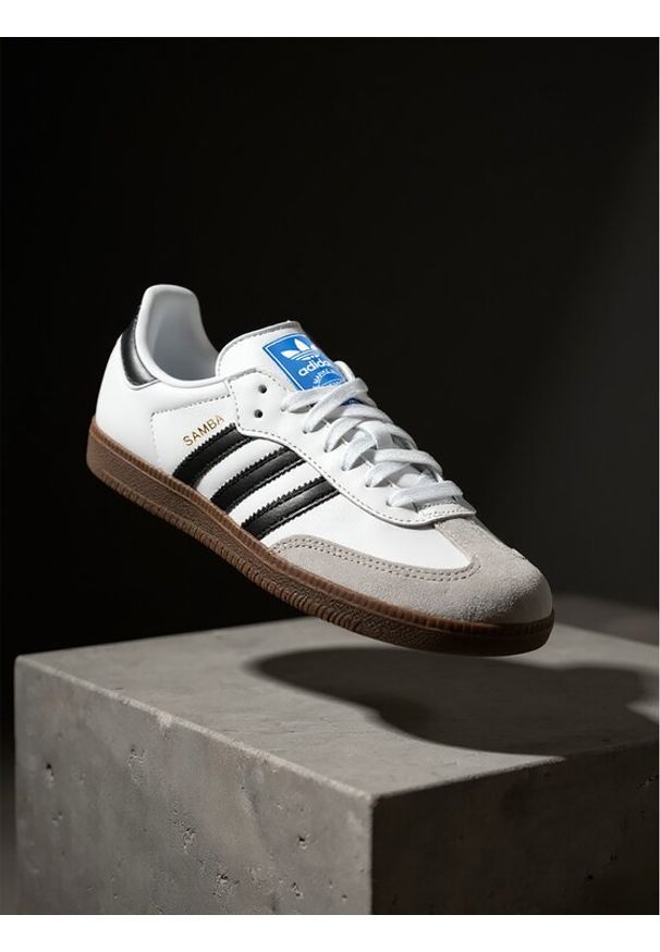 Adidas - adidas Sneakersy Samba Og B75806 Biały. Kolor: biały. Materiał: skóra