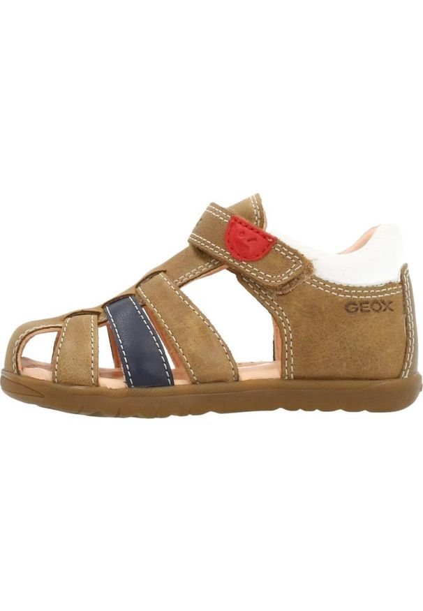 Sandały Geox Model B Sandal Macchia Boy Kolor Brązowy. Kolor: brązowy. Materiał: skóra. Sezon: lato
