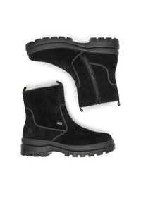 Rieker Botki X8250-00 Czarny. Kolor: czarny. Materiał: skóra, zamsz #5
