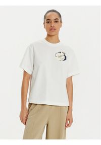 Lacoste T-Shirt TF2667 Biały Oversize. Kolor: biały. Materiał: bawełna