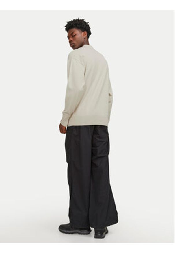 Jack & Jones - Jack&Jones Sweter Collective 12251556 Beżowy Relaxed Fit. Kolor: beżowy. Materiał: syntetyk