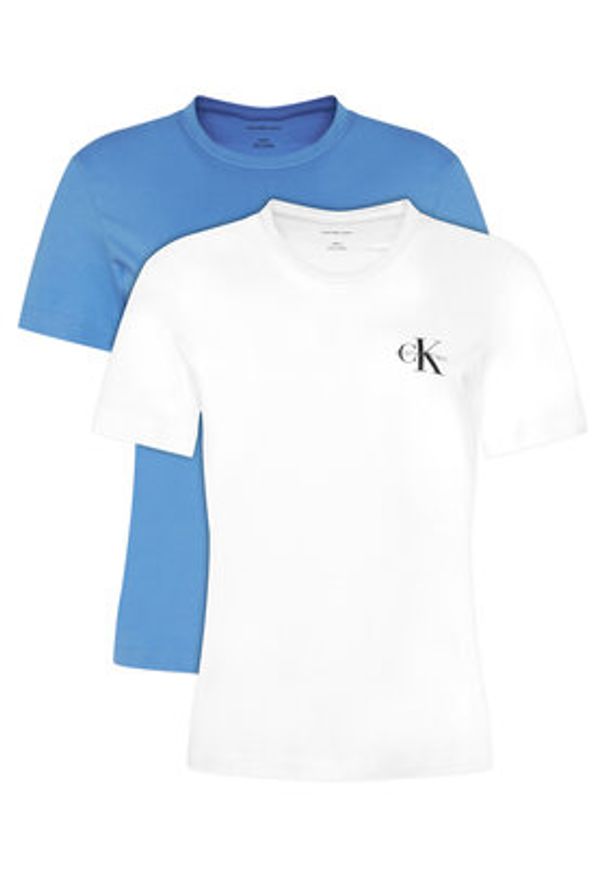Calvin Klein Jeans Komplet t-shirtów LV047C905G Niebieski jasny Regular Fit. Kolor: niebieski. Materiał: bawełna