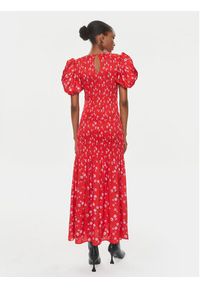 ROTATE Sukienka letnia 1121902946 Czerwony Regular Fit. Kolor: czerwony. Materiał: wiskoza. Sezon: lato #3