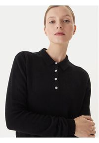 KAOS Sweter RI1KT019 Czarny Regular Fit. Kolor: czarny. Materiał: wełna #4