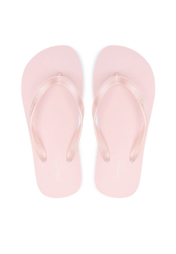 Calvin Klein Japonki Flip Flop Tpu Metallic HW0HW02956 Różowy jasny. Kolor: różowy. Materiał: syntetyk