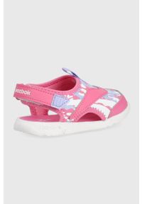 Reebok Classic sandały dziecięce Weebok Onyx Coast GZ0889 kolor różowy. Nosek buta: okrągły. Zapięcie: rzepy. Kolor: różowy. Materiał: materiał. Obcas: na obcasie. Wysokość obcasa: niski