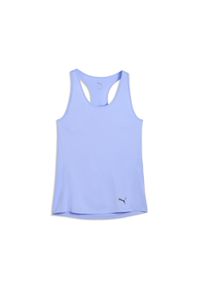 Puma - Damska koszulka bez rękawów TAD ESSENTIALS o kroju bokserki PUMA. Kolor: fioletowy. Długość rękawa: bez rękawów. Sport: bieganie #1