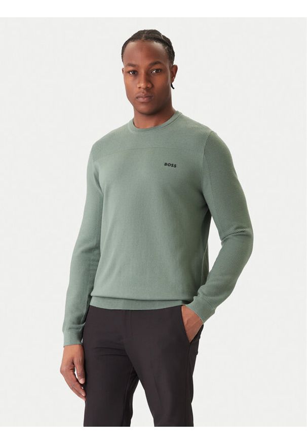 BOSS Sweter Momentum-X CN 50547507 Zielony Regular Fit. Kolor: zielony. Materiał: syntetyk