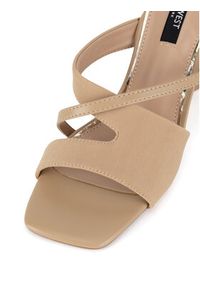 Nine West Klapki WSS21562-01 Beżowy. Kolor: beżowy. Materiał: materiał #3