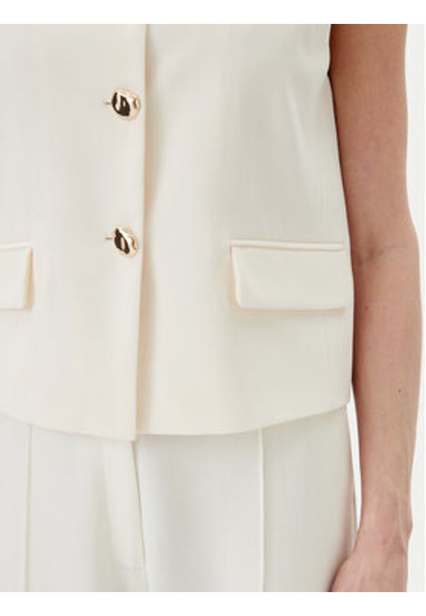 Herskind Kamizelka 5533519(G) Biały Regular Fit. Kolor: biały. Materiał: syntetyk