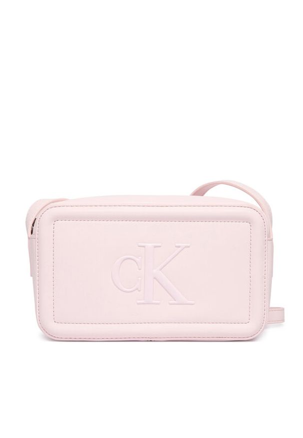 Calvin Klein Torebka Bold Ck Camera Bag LV04F3220G Różowy. Kolor: różowy. Materiał: skórzane