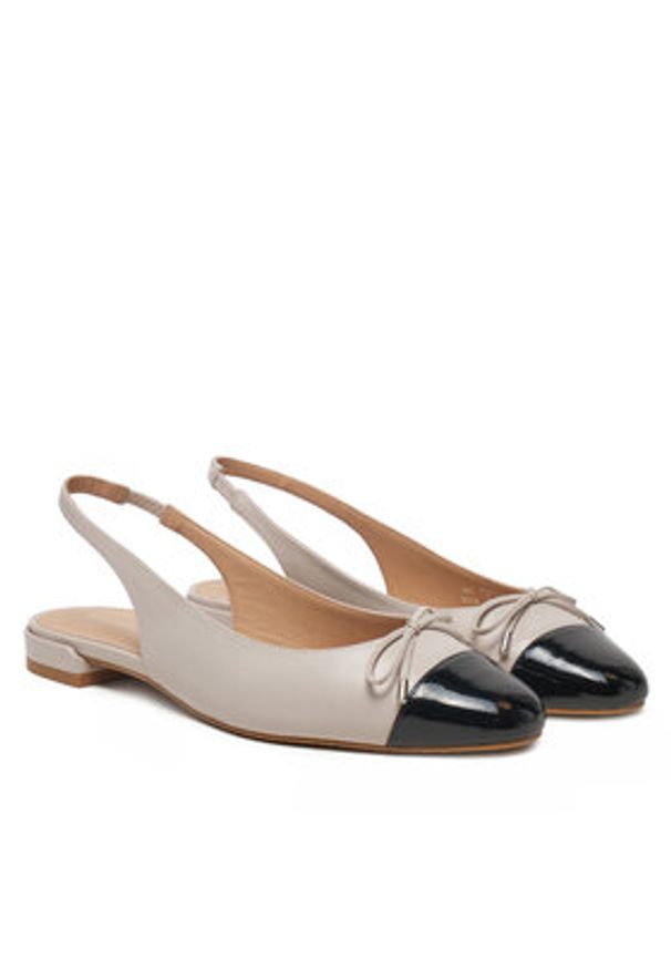 Stuart Weitzman Czółenka Sleek Bow SJ075 Beżowy. Kolor: beżowy. Materiał: skóra