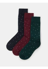 Sinsay - Prążkowane skarpetki 3 pack - wielobarwny. Materiał: prążkowany