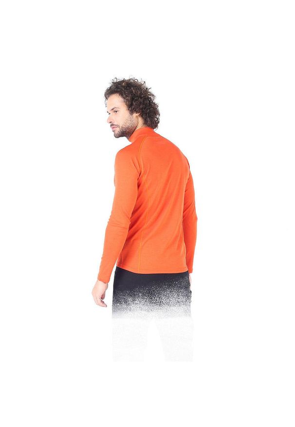WOOLONA - Bluza turystyczna męska Woolona Astro 100% Merino. Kolor: pomarańczowy