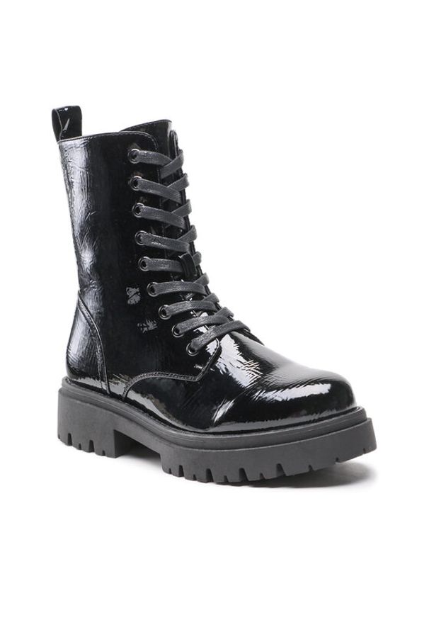 Jenny Fairy Trapery WS5865-05 Czarny. Kolor: czarny. Materiał: skóra