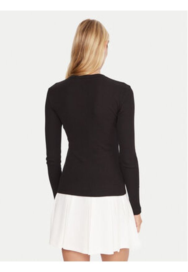 Lacoste Bluzka TF1692 Czarny Slim Fit. Kolor: czarny. Materiał: bawełna
