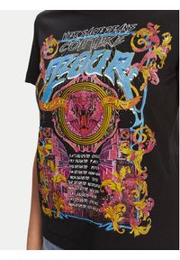 Versace Jeans Couture T-Shirt 78HAHC03 Czarny Regular Fit. Kolor: czarny. Materiał: bawełna #5
