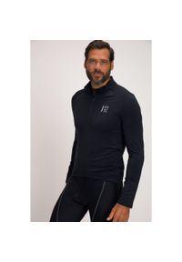 JAY-PI - Męska Trykotowa kolarska bluza Odzież rowerowa stójka długi rękaw. Typ kołnierza: kołnierzyk stójkowy. Kolekcja: plus size. Kolor: czarny. Materiał: elastan, poliester, materiał. Długość rękawa: długi rękaw. Długość: długie. Sport: kolarstwo