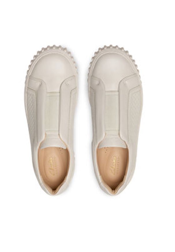 Clarks Sneakersy Mayhill Bay 26181207 Biały. Kolor: biały. Materiał: skóra