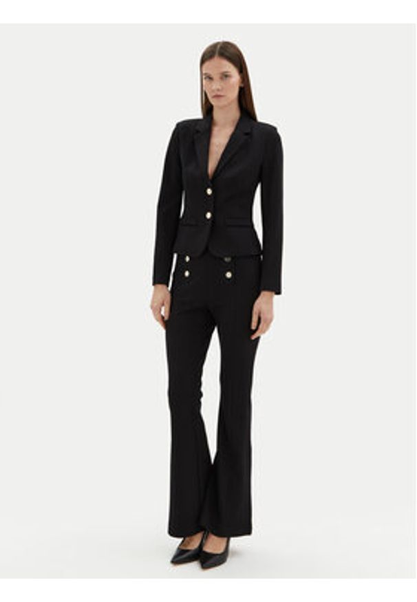 Motivi Marynarka Q602Q000735N Czarny Slim Fit. Kolor: czarny. Materiał: wiskoza