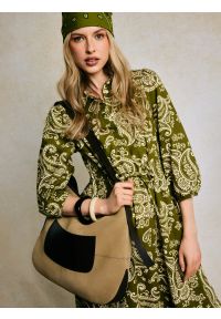 Big-Star - Sukienka damska midi ze wzorem paisley zielona Mazekin 301. Okazja: na co dzień. Typ kołnierza: kołnierzyk klasyczny. Kolor: zielony. Materiał: tkanina. Wzór: paisley. Typ sukienki: proste. Styl: casual, klasyczny, boho. Długość: midi #3