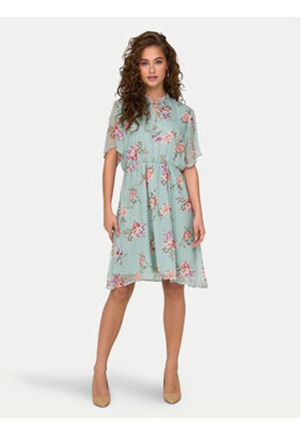 only - ONLY Sukienka codzienna Aida 15319705 Niebieski Regular Fit. Okazja: na co dzień. Kolor: niebieski. Materiał: syntetyk. Typ sukienki: proste. Styl: casual