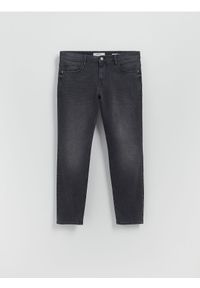 Reserved - Jeansy slim z efektem sprania - szary. Kolor: szary #1