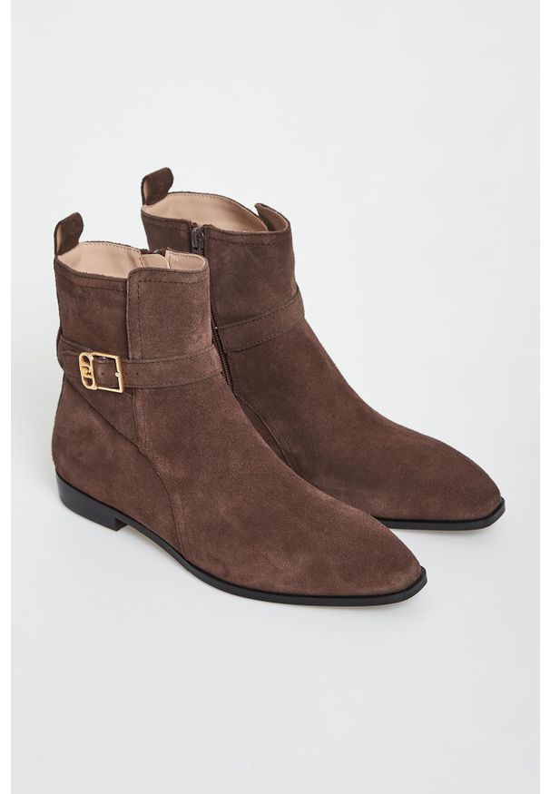 Liu Jo - Botki damski zamszowe LIU JO. Materiał: zamsz