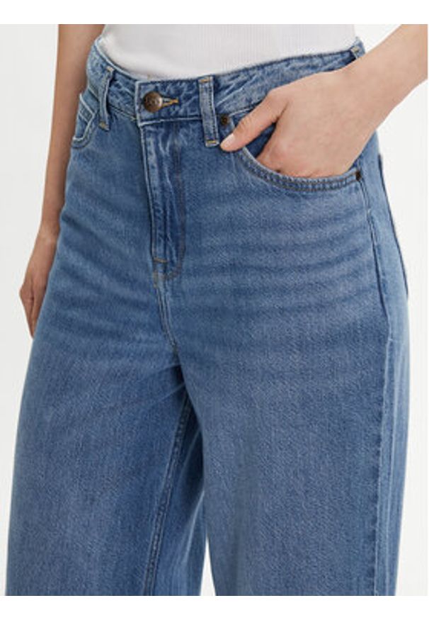 Lee Jeansy Stella 112371455 Niebieski Wide Leg. Kolor: niebieski