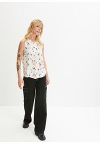 bonprix - Bluzka bez rękawów. Kolor: biały. Materiał: materiał. Długość rękawa: bez rękawów #3
