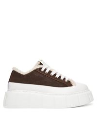 Inuikii Trampki Matilda Curly 1001.001.0381 Brązowy. Kolor: brązowy. Materiał: zamsz, skóra