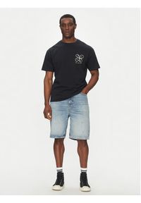 Quiksilver T-Shirt EQYZT08032 Czarny Oversize. Kolor: czarny. Materiał: bawełna
