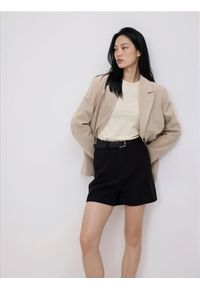 Reserved - Szorty z lyocellem - czarny. Kolor: czarny. Materiał: tkanina #1