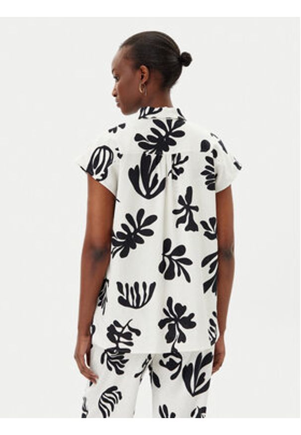 Marella Koszula Addotto 2513111142200 Biały Regular Fit. Kolor: biały. Materiał: wiskoza