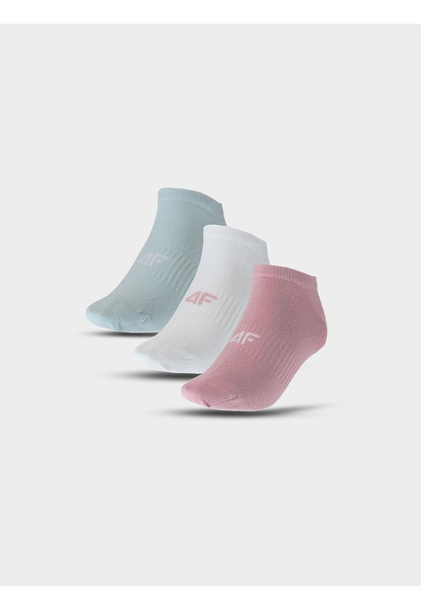4f - 4F Skarpety casual przed kostkę (3-pack) damskie - multikolor 39-42. Kolor: wielokolorowy. Materiał: materiał, bawełna, poliamid, włókno