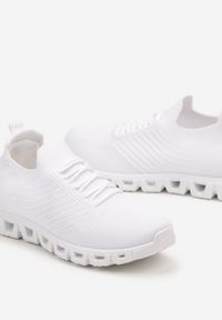 Born2be - Białe Buty Sportowe Alagia. Zapięcie: bez zapięcia. Kolor: biały. Materiał: jeans. Szerokość cholewki: normalna #2
